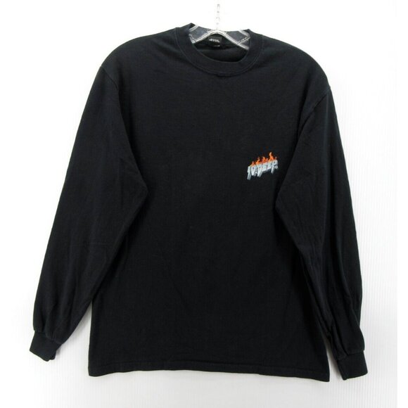 VINTAGE 10 Deep Shirt Medium Pullover Spellout Double Sided Skater - Picture 1 of 9